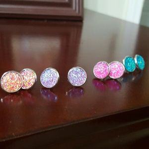 Faux druzy earring bundle nwot
